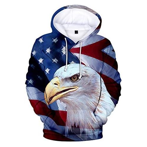  할로윈 용품Honeystore American Flag Sweatshirt Sweatpants Joggers Set Cat Skull Tracksuit