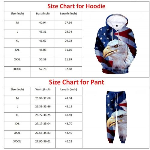  할로윈 용품Honeystore American Flag Sweatshirt Sweatpants Joggers Set Cat Skull Tracksuit