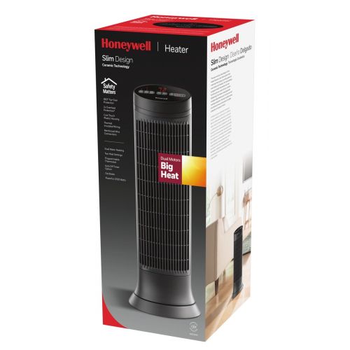  Honeywell Digital Ceramic Tower Heater, Grey, HCE322V