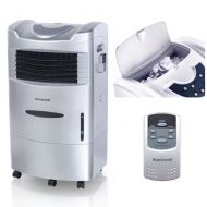 Honeywell 470-659CFM Portable Evaporative Cooler, Fan & Humidifier with Ice Compartment & Remote, CL201AE, Silver