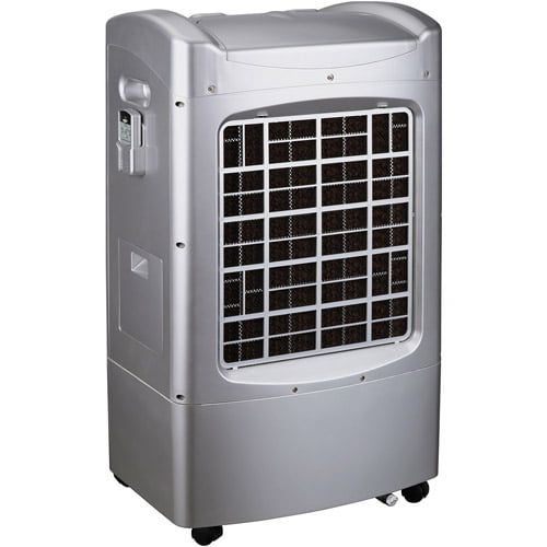  Honeywell 470-659CFM Portable Evaporative Cooler, Fan & Humidifier with Ice Compartment & Remote, CL201AE, Silver