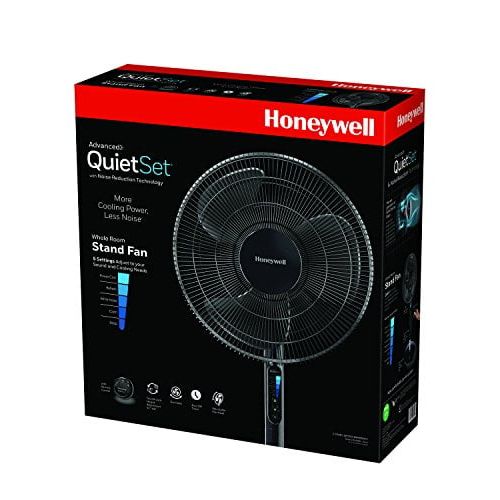  Honeywell HSF600B Advanced QuietSet 16” Stand Fan With Noise Reduction Technology - Black