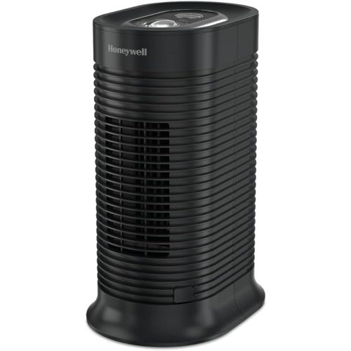  Honeywell AllergenPlus HEPA Tower Air Purifier, Airborne Allergen Reducer for Small Rooms (75 sq ft), Black - Wildlfire/Smoke, Pollen, Pet Dander, and Dust Air Purifier, HPA060