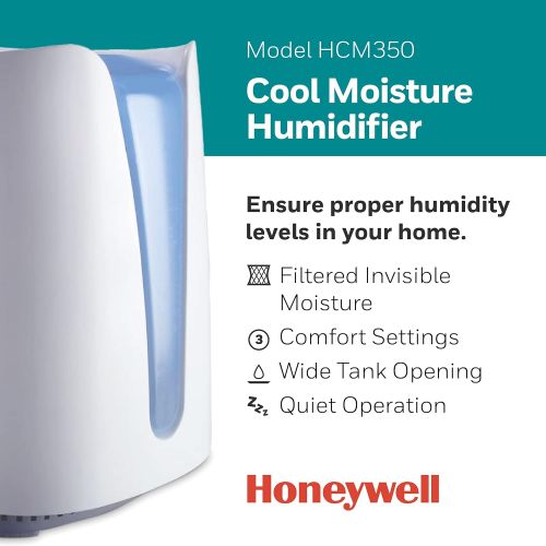  Honeywell HCM350W Germ Free Cool Mist Humidifier White