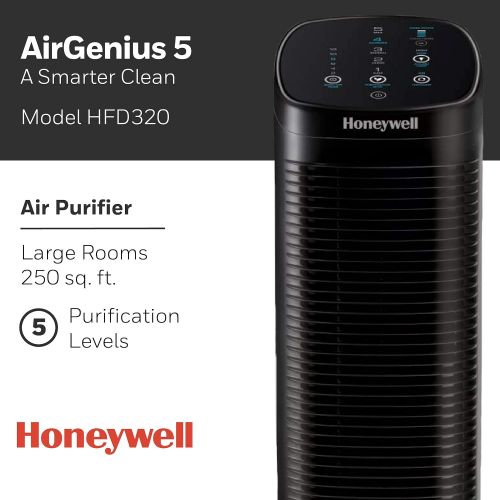  Honeywell AirGenius Air Purifier, 1-Pack, Black