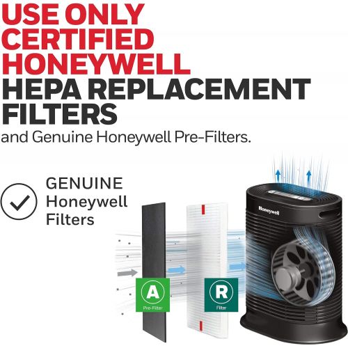  Honeywell HPA300 True HEPA Air Purifier, Extra-Large Room, Black