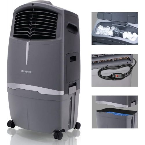  Honeywell 780 CFM 3-Speed Outdoor Rated Portable Evaporative Cooler (Swamp Cooler) with GFCI Cord for 320 sq. ft.