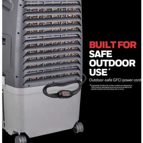  Honeywell 780 CFM 3-Speed Outdoor Rated Portable Evaporative Cooler (Swamp Cooler) with GFCI Cord for 320 sq. ft.