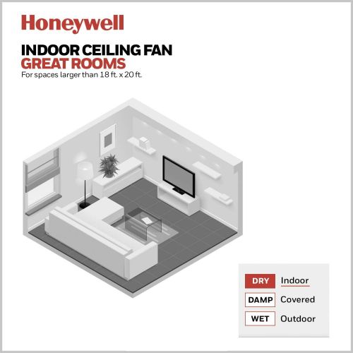  [아마존베스트]Honeywell Ceiling Fans Honeywell 51036 Kaliza Modern Ceiling Fan with Remote Control, 56, Espresso