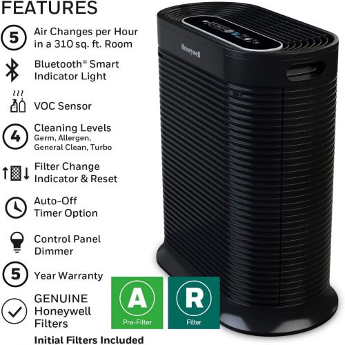  Honeywell HPA204 True HEPA Allergen Remover, 310 sq. Ft