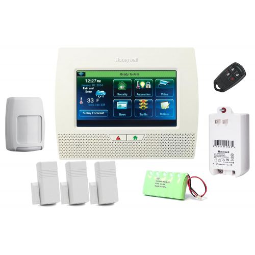  Honeywell Lynx Touch L7000 Starter Kit - LYNX Touch Wireless Security Alarm with (3) 5816WMWH DoorWindow Transmitters.