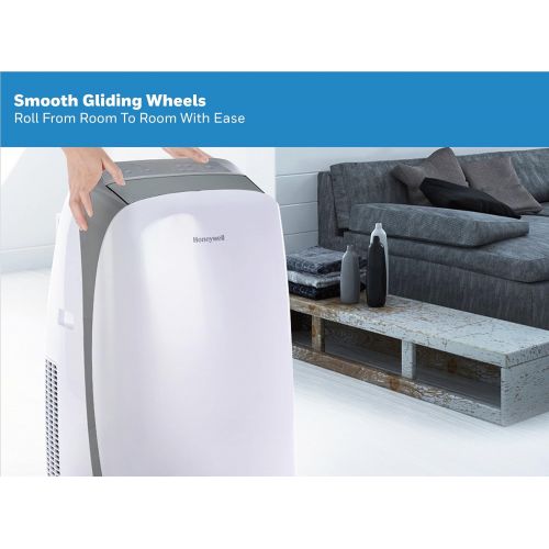  Honeywell HL12CESWG Contempo Series Portable Air Conditioner with Dehumidifier & Fan, GrayWhite