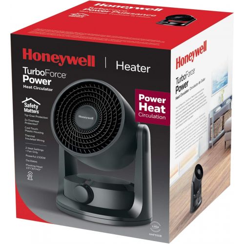  Honeywell Turbo Force Power Heat Circulator Heaters, Black