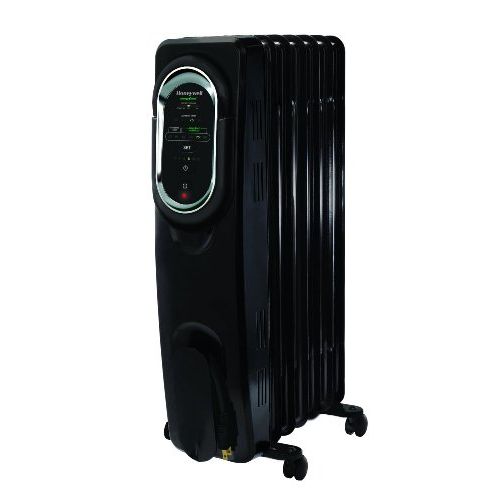  Honeywell HZ-789 EnergySmart Electric Oil Filled Radiator Whole Room Heater, Black, 24.45H x 9.06D x 13.74W (HZ789)