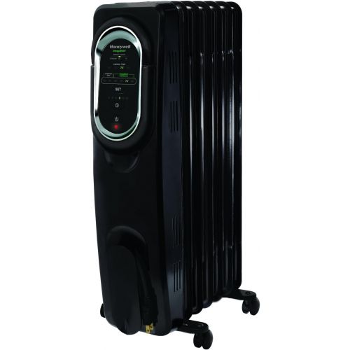  Honeywell HZ-789 EnergySmart Electric Oil Filled Radiator Whole Room Heater, Black, 24.45H x 9.06D x 13.74W (HZ789)