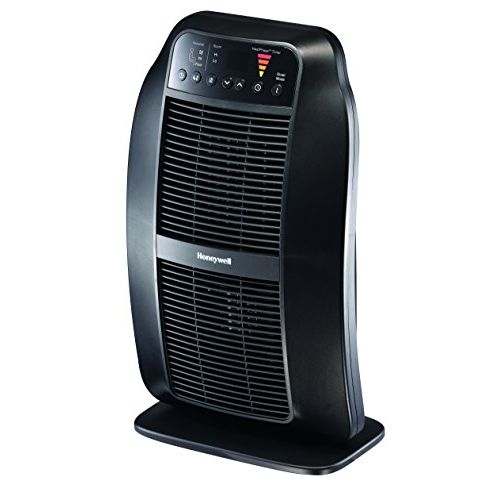  Honeywell HeatGenius Ceramic Heater, Black ? Easy to Use Space Heater with Multi-Directional Heating, Digital Controls and Programmable Thermostat