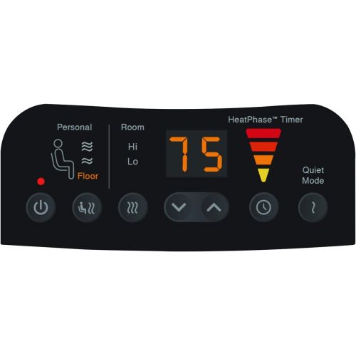  Honeywell HeatGenius Ceramic Heater, Black ? Easy to Use Space Heater with Multi-Directional Heating, Digital Controls and Programmable Thermostat