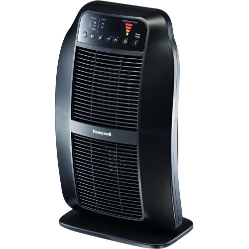  Honeywell HeatGenius Ceramic Heater, Black ? Easy to Use Space Heater with Multi-Directional Heating, Digital Controls and Programmable Thermostat