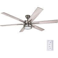 Honeywell Ceiling Fans 51035-01Kaliza Modern LED Ceiling Fan with Remote Control, 6 Blade Large 56, Gun Metal 52