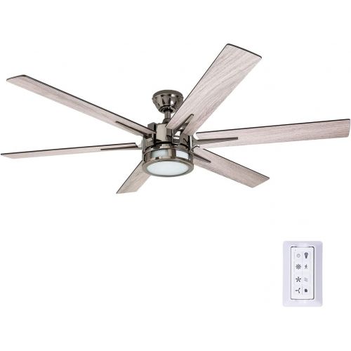  Honeywell Ceiling Fans 51035-01Kaliza Modern LED Ceiling Fan with Remote Control, 6 Blade Large 56, Gun Metal 52