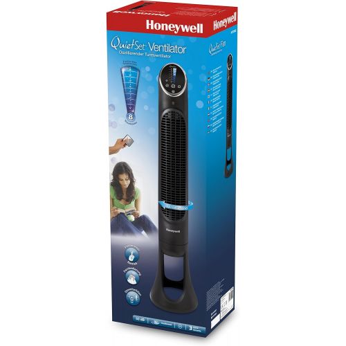  [아마존베스트]Honeywell Quiet-Set Tower Fan with Remote Control, black, HYF290E4
