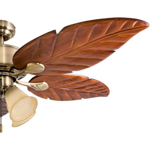  [아마존베스트]Honeywell Ceiling Fans 50504-01 Royal Palm Ceiling Fan, 52, Aged Brass