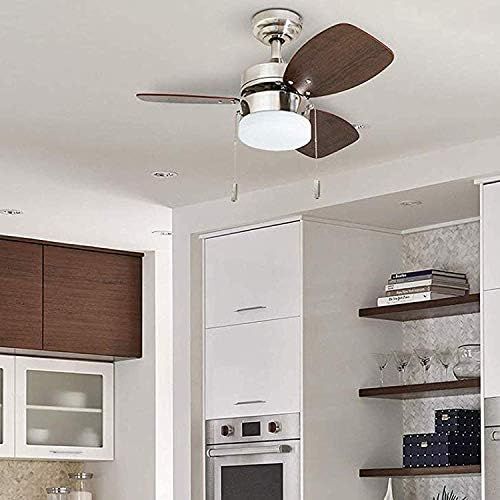  [아마존베스트]Honeywell Ceiling Fans 50601-01 Ocean Breeze Contemporary, 30” LED Frosted, Light Oak/Satin Finish Blades, Brushed Nickel