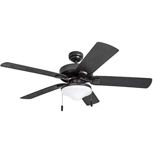  [아마존베스트]Honeywell Ceiling Fans Honeywell Belmar Outdoor LED Ceiling Fan with LED Light, Waterproof, Damp-Rated, 52 Dark Bronze