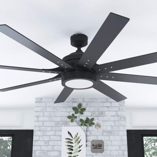  Honeywell Ceiling Fans 51473-01 Xerxes Ceiling Fan, 62, Matte Black