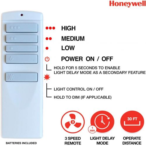  Honeywell Ceiling Fans 50195 Rio 54 Ceiling Fan with Integrated Light Kit and Remote Control, Brushed Nickel