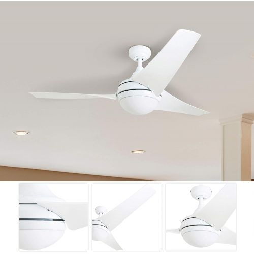  Honeywell Ceiling Fans 50195 Rio 54 Ceiling Fan with Integrated Light Kit and Remote Control, Brushed Nickel