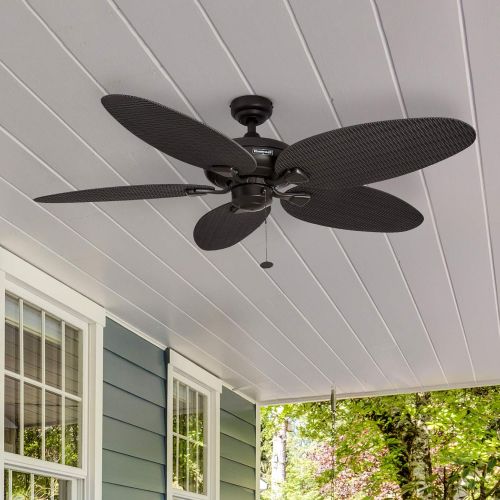  Honeywell Ceiling Fans Honeywell Duvall 52-Inch Tropical Ceiling Fan with Five Wet Rated Wicker Blades, IndoorOutdoor Rated, Bronze