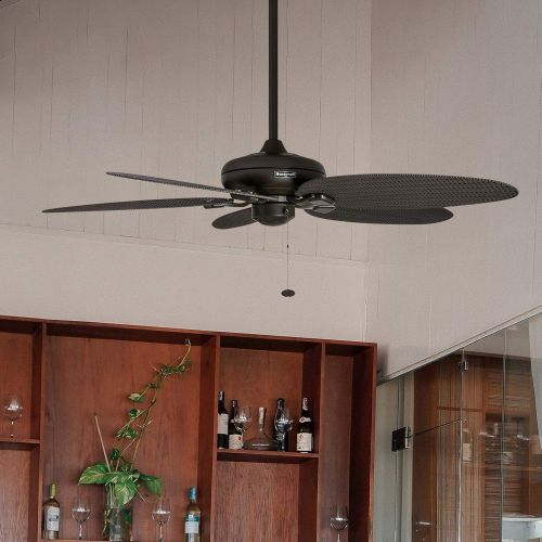  Honeywell Ceiling Fans Honeywell Duvall 52-Inch Tropical Ceiling Fan with Five Wet Rated Wicker Blades, IndoorOutdoor Rated, Bronze