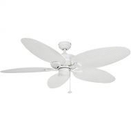 Honeywell Ceiling Fans Honeywell Duvall 52-Inch Tropical Ceiling Fan, Five Wet Rated Wicker Blades, IndoorOutdoor, White