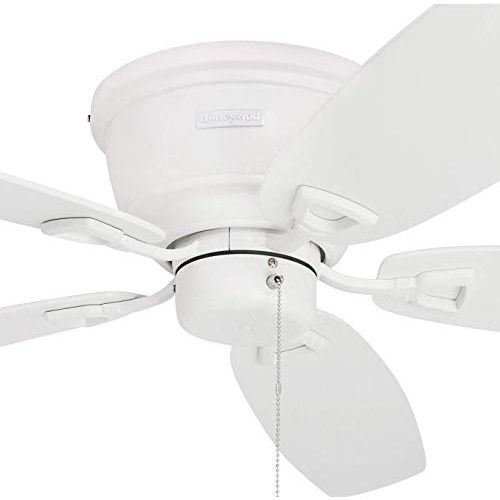  Honeywell Ceiling Fans Honeywell Glen Alden 52-Inch Ceiling Fan, Hugger/Flush Mount, Low Profile, Five White/Maple Reversible Blades, White