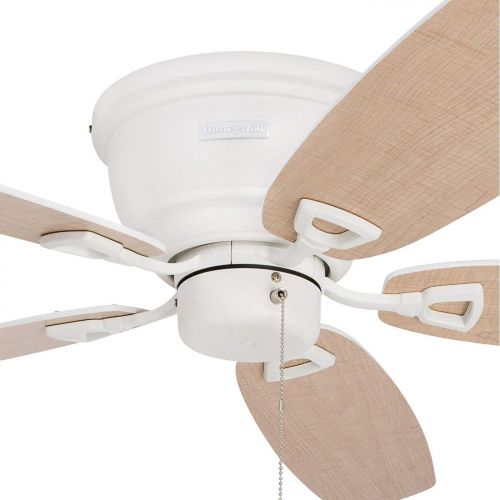  Honeywell Ceiling Fans Honeywell Glen Alden 52-Inch Ceiling Fan, Hugger/Flush Mount, Low Profile, Five White/Maple Reversible Blades, White