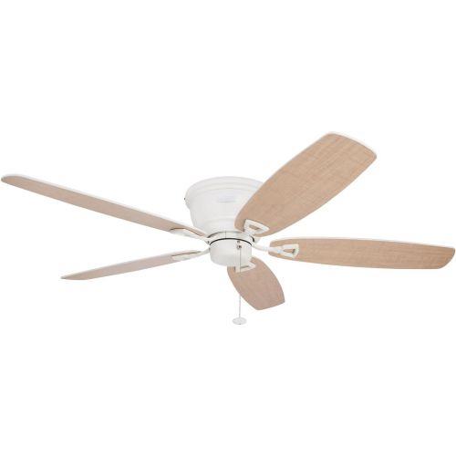  Honeywell Ceiling Fans Honeywell Glen Alden 52-Inch Ceiling Fan, Hugger/Flush Mount, Low Profile, Five White/Maple Reversible Blades, White