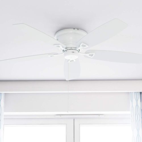  Honeywell Ceiling Fans Honeywell Glen Alden 52-Inch Ceiling Fan, Hugger/Flush Mount, Low Profile, Five White/Maple Reversible Blades, White