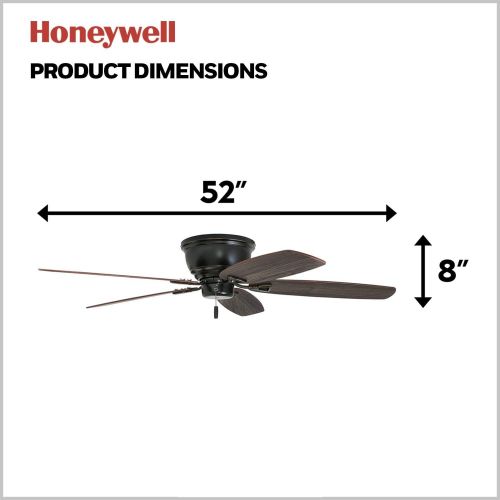  Honeywell Ceiling Fans 50516-01 Glen Alden Ceiling Fan, 52, Oil Rubbed Bronze