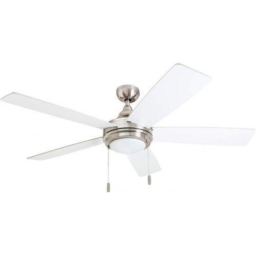  Honeywell Ceiling Fans Honeywell 50606-01 Ventnor Farmhouse Ceiling Fan, 52” Rustic Barnwood Decor, Indoor, Brushed Nickel