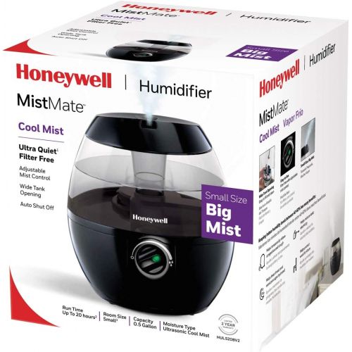  [아마존베스트]Honeywell HUL520B Mistmate Cool Mist Humidifier Black With Easy Fill Tank & Auto Shut-Off, For Small Room, Bedroom, Baby Room, Office