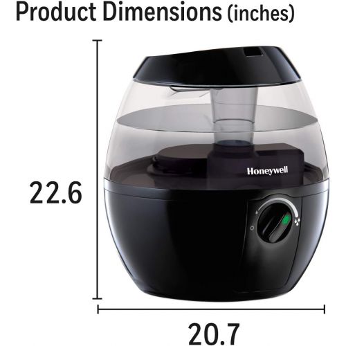  [아마존베스트]Honeywell HUL520B Mistmate Cool Mist Humidifier Black With Easy Fill Tank & Auto Shut-Off, For Small Room, Bedroom, Baby Room, Office