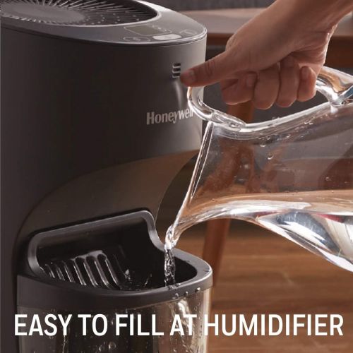  Honeywell Top Fill Digital Humidistat Tower Humidifier, Black