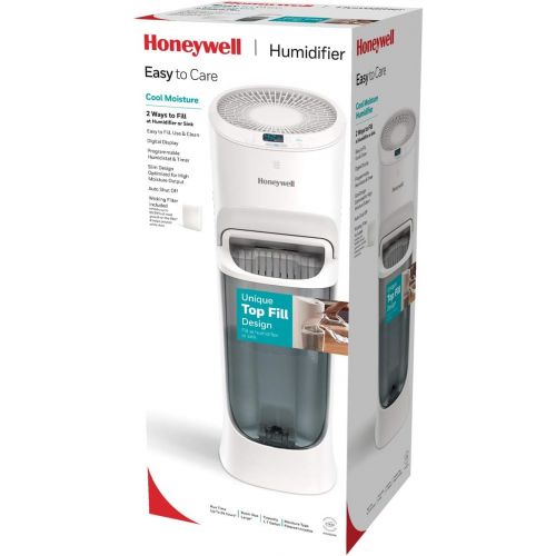  Honeywell Top Fill Digital Humidistat Tower Humidifier, Black