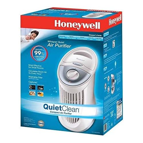  Honeywell HFD-010 QuietClean Washable Filter Compact Tower Air Purifier, 2-Pack
