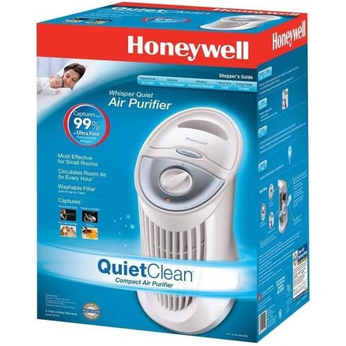  Honeywell HFD-010 QuietClean Washable Filter Compact Tower Air Purifier, 2-Pack