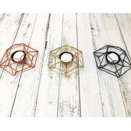 Honeywoodhome Geometric Decor, Candle Holder, Tea Light Holder, Tea Light Candles, Copper Decor, Outdoor Candle Lantern, Geometric Art, Metal Decor