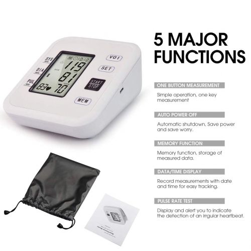  Hong S Upper Arm Blood Pressure Monitor Accurate Clinical High Blood Pressure Monitor with 99 Set...