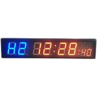 HongHao 4 8Digits 2Bluce 4Red LED Countdown Clock Workout Timer For Garage Home Gym Crossfit Training EMOM Tabata Fitness Timer
