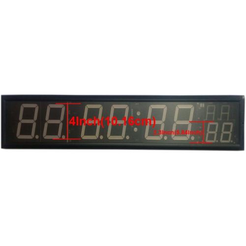  HongHao 4 8Digits 2Bluce 4Red LED Countdown Clock Workout Timer For Garage Home Gym Crossfit Training EMOM Tabata Fitness Timer